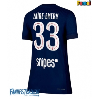 Paris Saint-Germain Warren Zaire-Emery #33 Tricou Fotbal Replică 2025-26 Femei Acasa